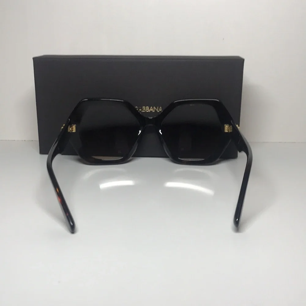 New Authentic Dolce & Gabbana DG4406 502/13 Gradient Brown Hexagonal Sunglasses